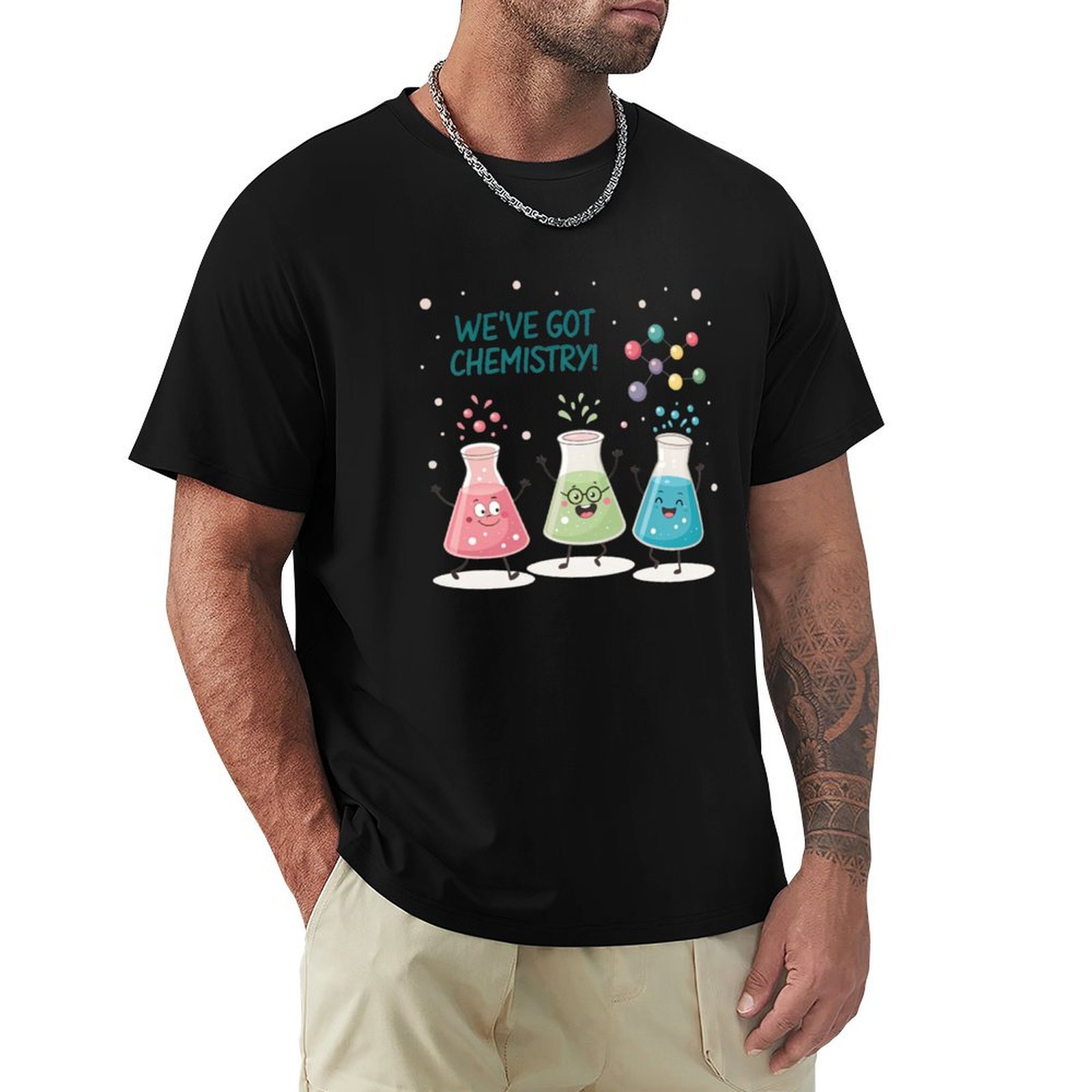 Science Buddy - Camiseta Science Beaker Buddies tamanho grande