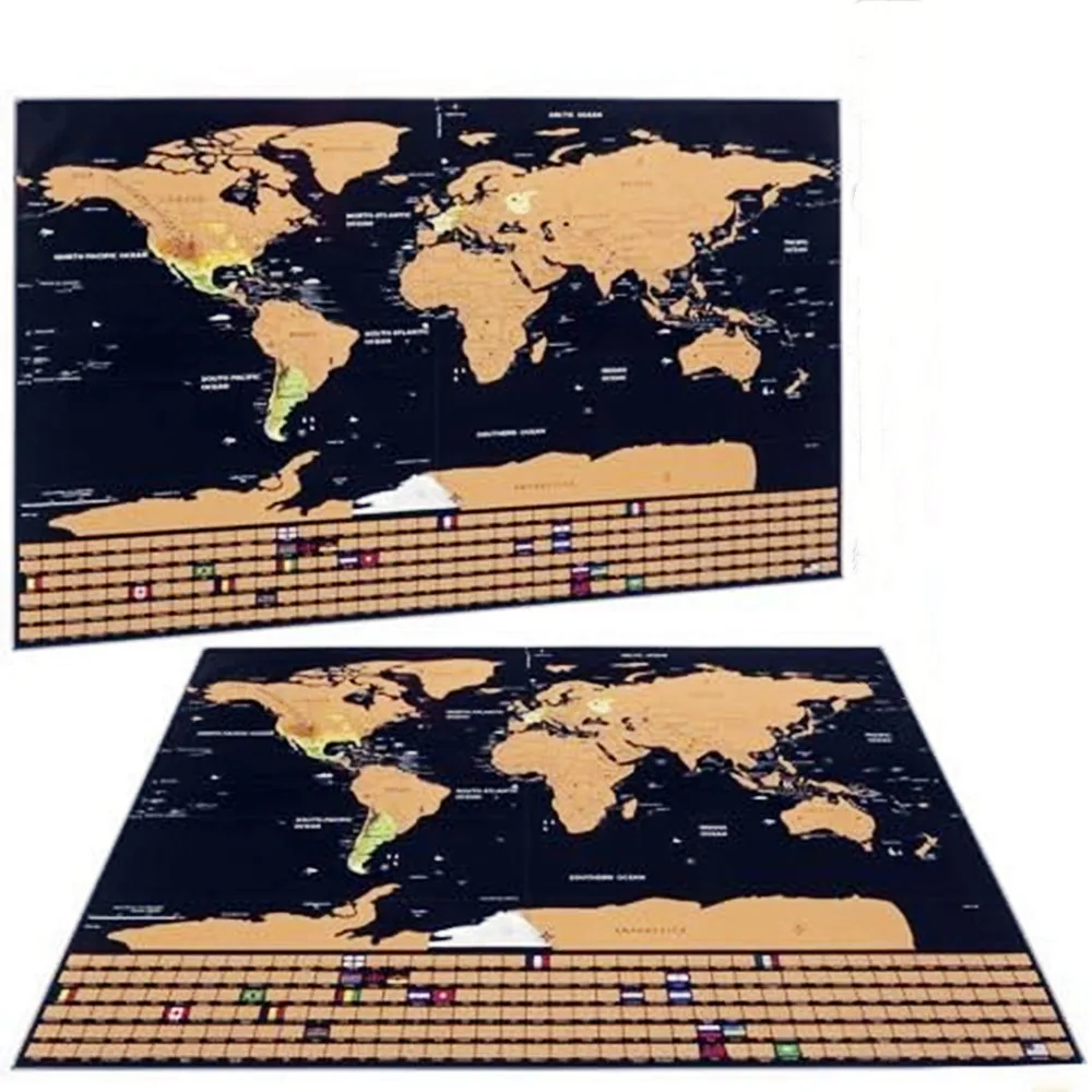 Star Map Poster - Novo luxo viagem zero mapa mundial