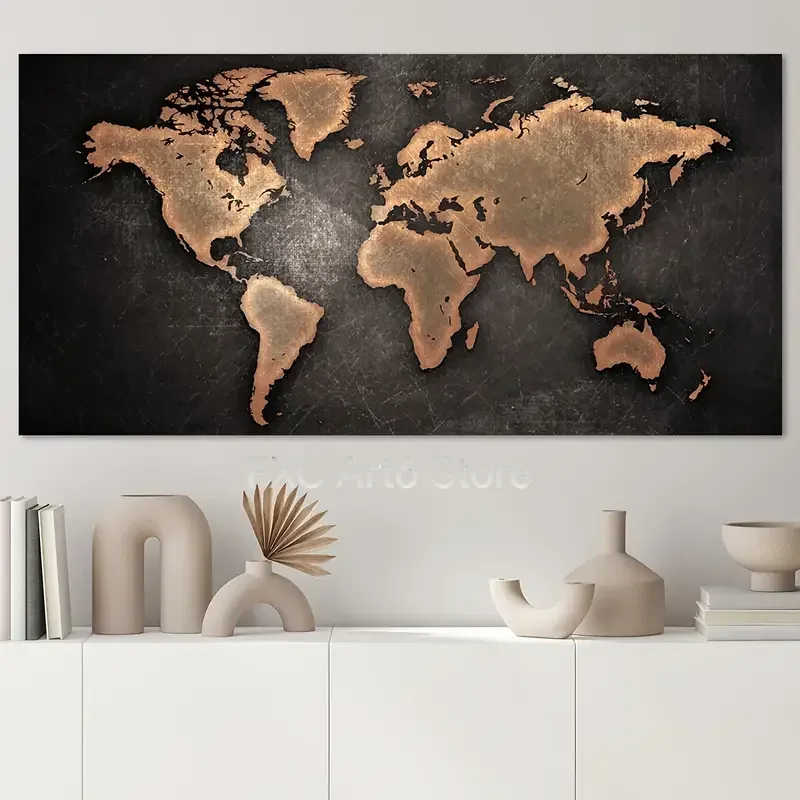 Star Map Poster - 1 pôster de tela sem moldura,