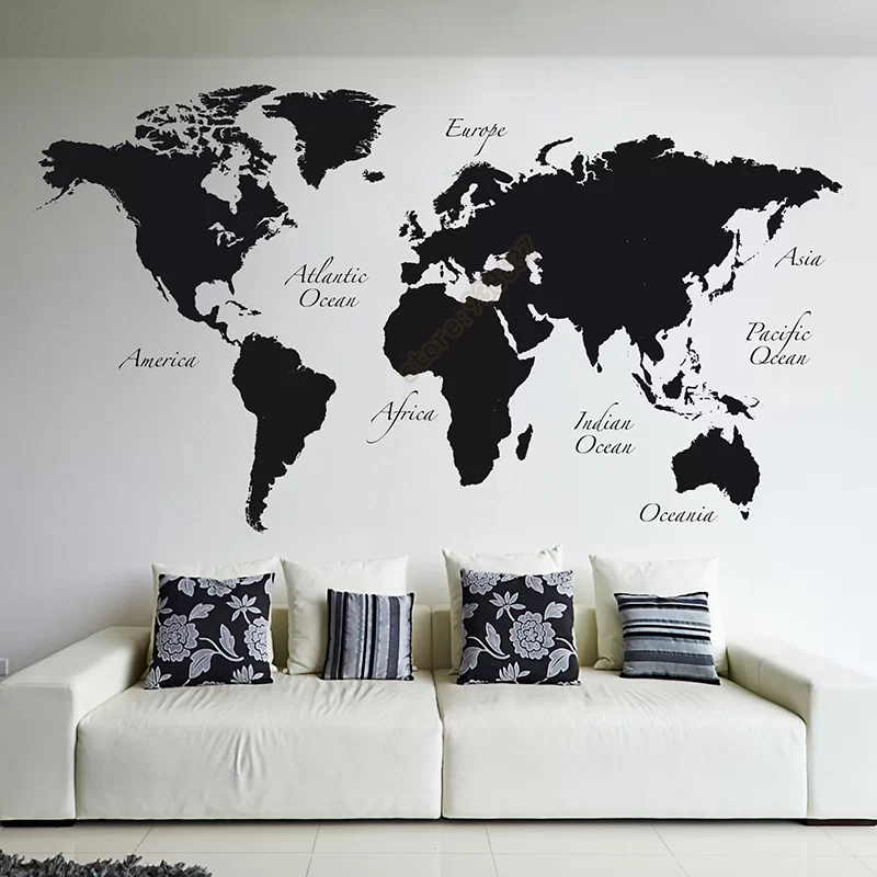 Star Map Poster - Grande mapa do mundo decalque da