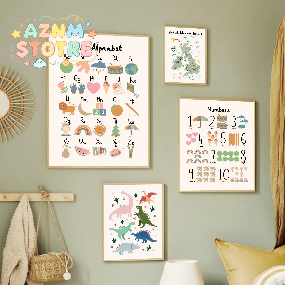 Star Map Poster - Mapa do Mundo Animal, Alfabeto de
