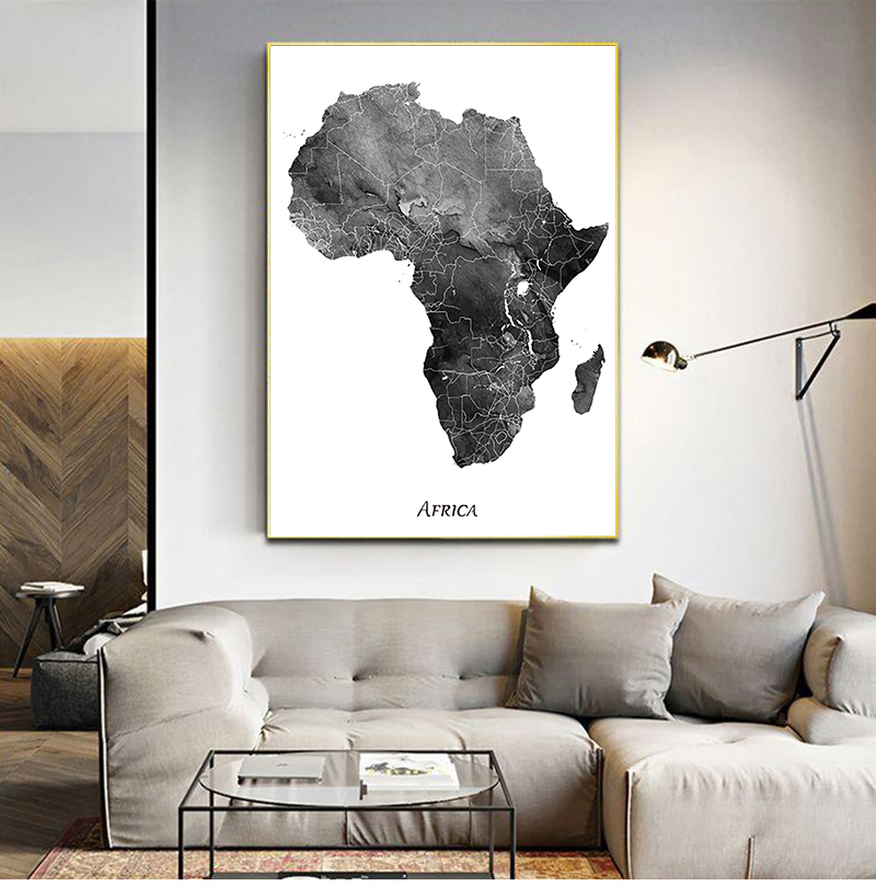 África mapa cartazes e impress - Star Map Poster avaliação e preço