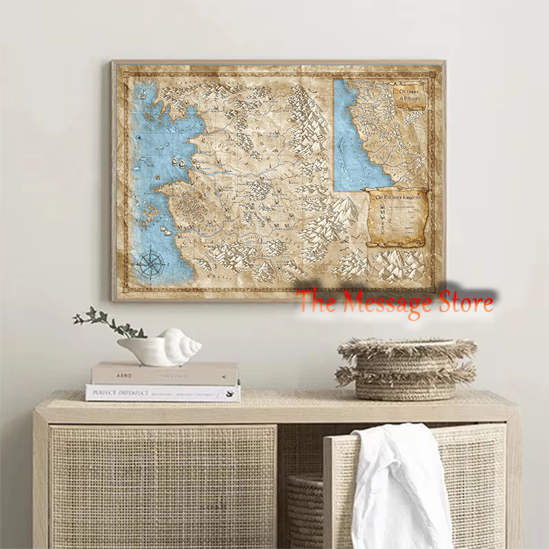 Witcher mapa do mundo continen - Star Map Poster avaliação e preço