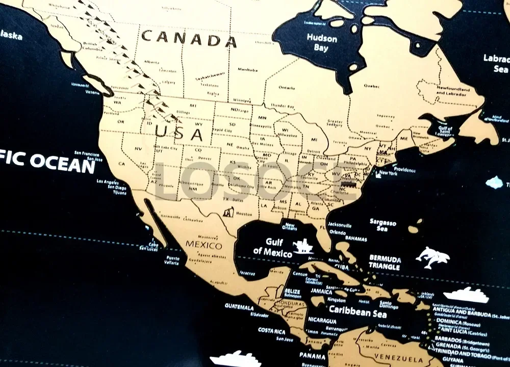Novo luxo viagem zero mapa mun - Star Map Poster avaliação e preço