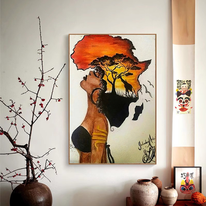 Mulher africana Cartazes para  - Star Map Poster avaliação e preço