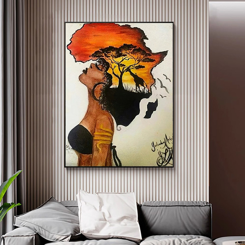 Mulher africana Cartazes para  - Star Map Poster avaliação e preço