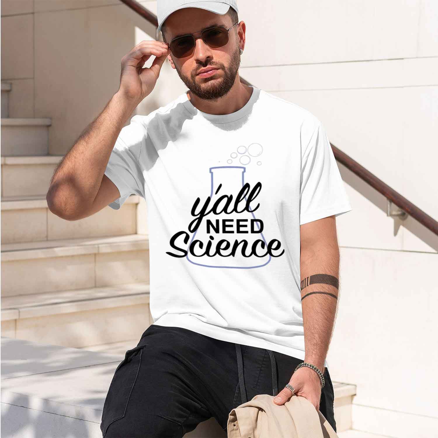 Camiseta Masculina de Manga Cu - Science Nova avaliação e preço