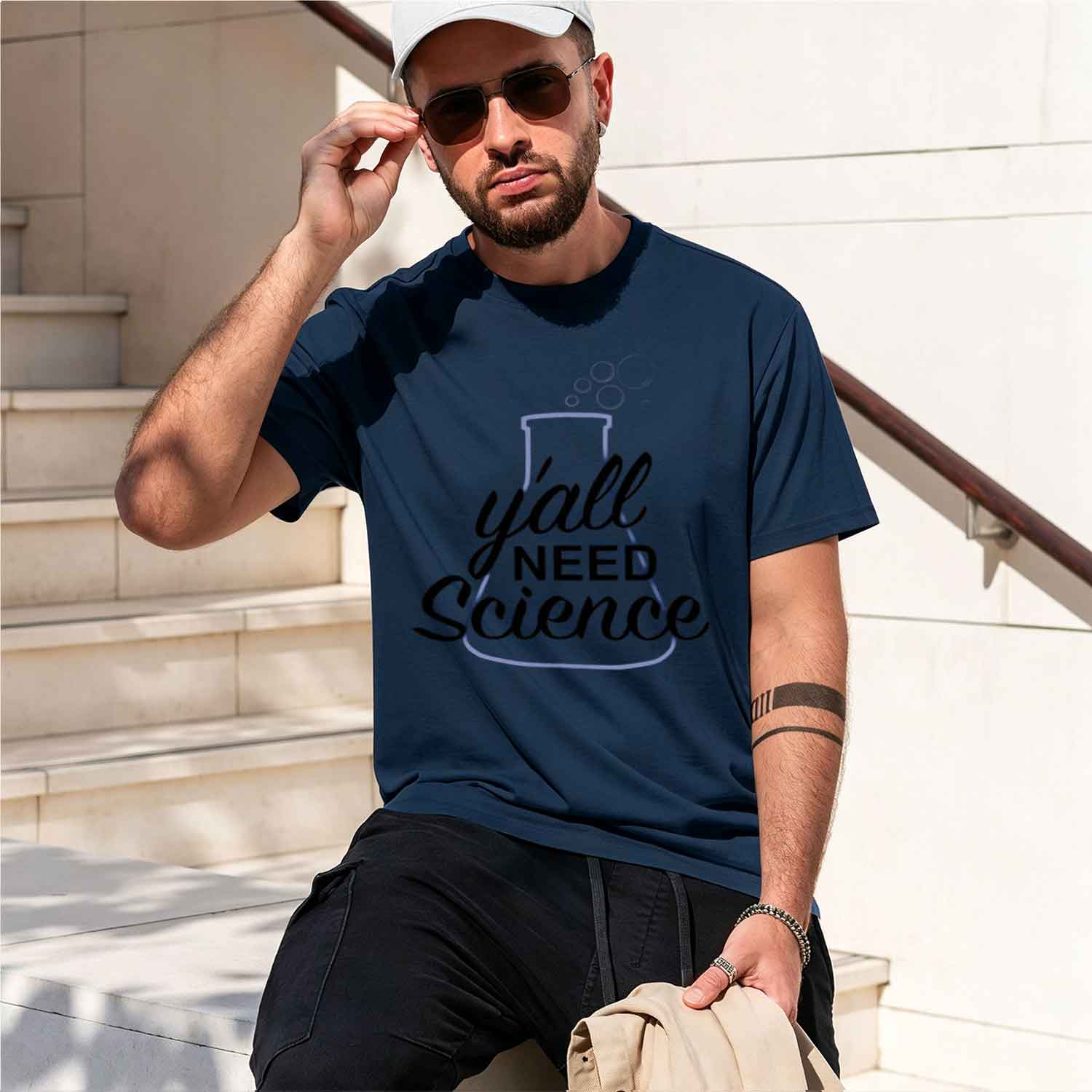 Camiseta Masculina de Manga Cu - Science Nova avaliação e preço
